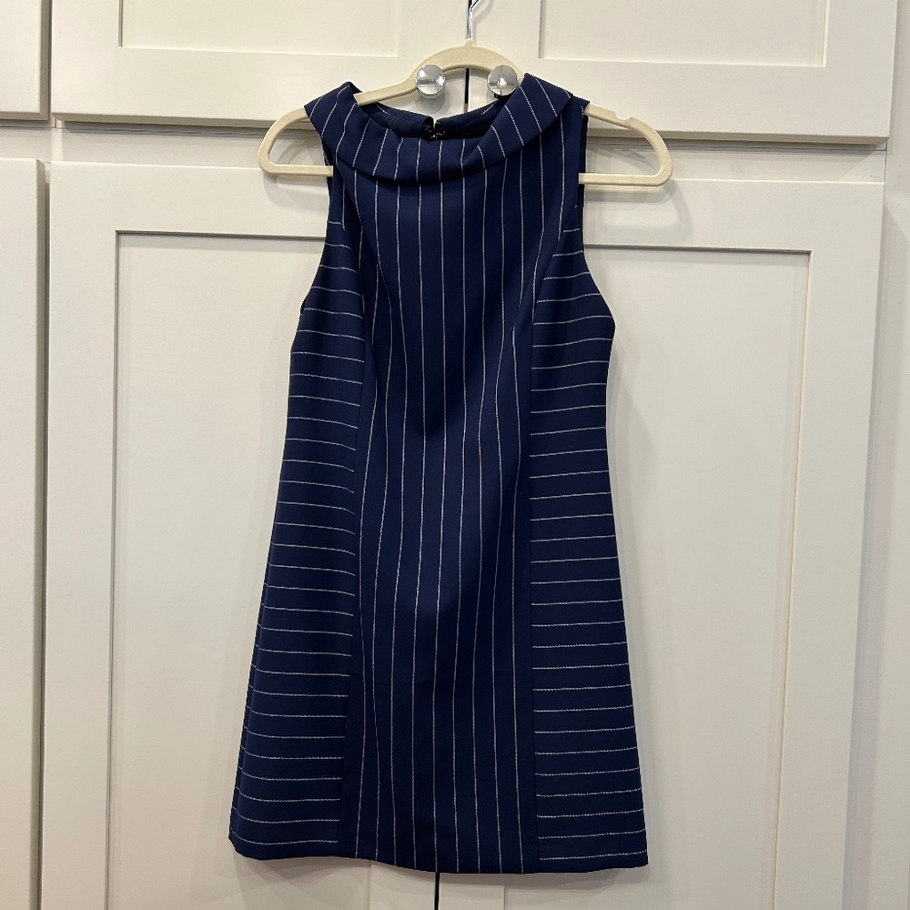 Alice +Olivia pinstripe, navy dress